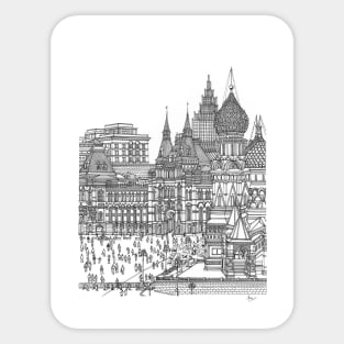 Red Square Moscow Sticker